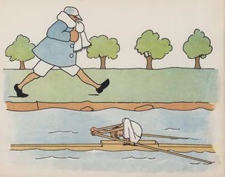 Wunderbares England: Schuljunge beim Rudern